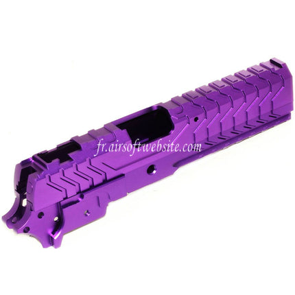 5KU CNC Aluminium Matrix Style Glissière et Milieu Châssis Set Convient pour Tokyo Marui Hi-Capa Série GBB Pistolet Airsoft