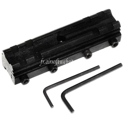 CYMA 20mm Riser Lunette Montage Base Convient pour 12mm Dovetail Montage Noir