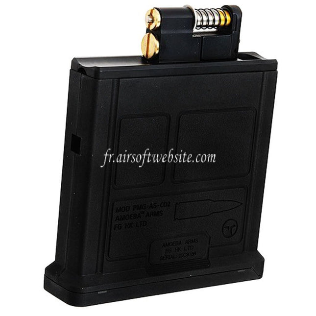 ARES 50 Billes Co2 Chargeur Set Convient pour Ares AMOEBA Striker Spring Sniper Fusil Airsoft Noir