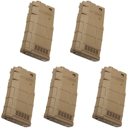 ARES 5 Pièces 130 Billes Mid-Cap Chargeur Convient pour ARES AR308 SR25 M110 Série AEG Fusil Airsoft