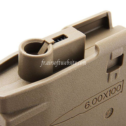 ARES 5 Pièces 130 Billes Mid-Cap Chargeur Convient pour ARES AR308 SR25 M110 Série AEG Fusil Airsoft