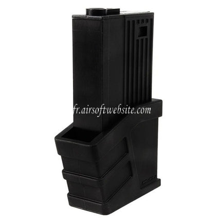 CSI AIRSOFT 225 Billes Polymère Hi-Cap Chargeur Convient pour CSI XR-5 Série AEG Fusil Noir