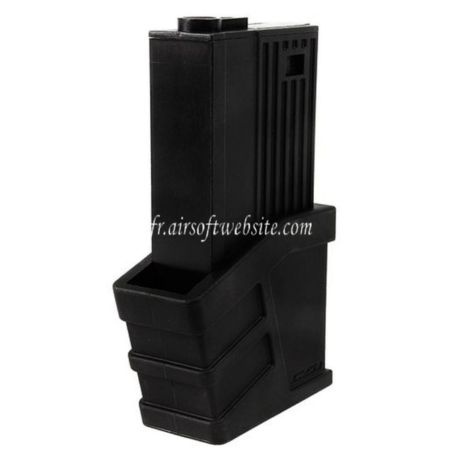 CSI AIRSOFT 225 Billes Polymère Hi-Cap Chargeur Convient pour CSI XR-5 Série AEG Fusil Noir