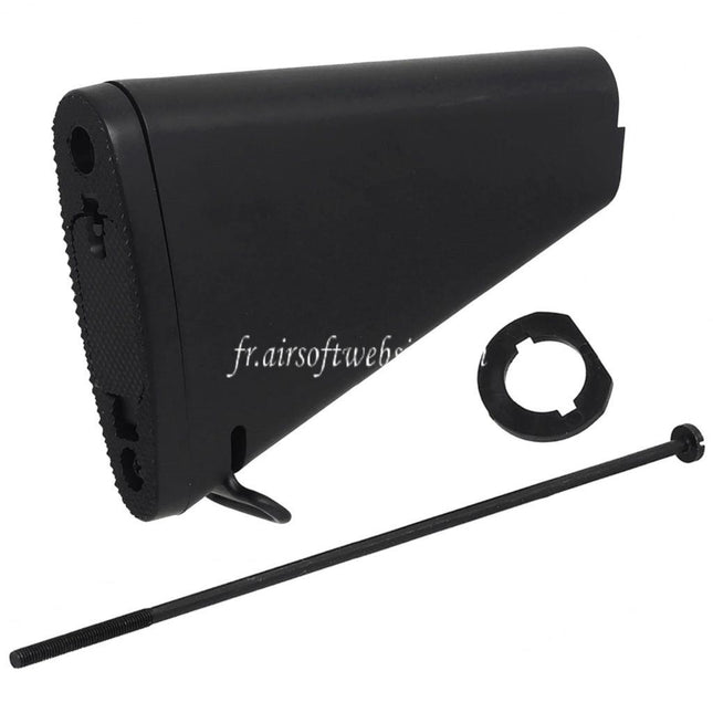 Golden Eagle Stubby Fixé Crosse Convient pour M4 M16 Série AEG Fusils Airsoft Noir