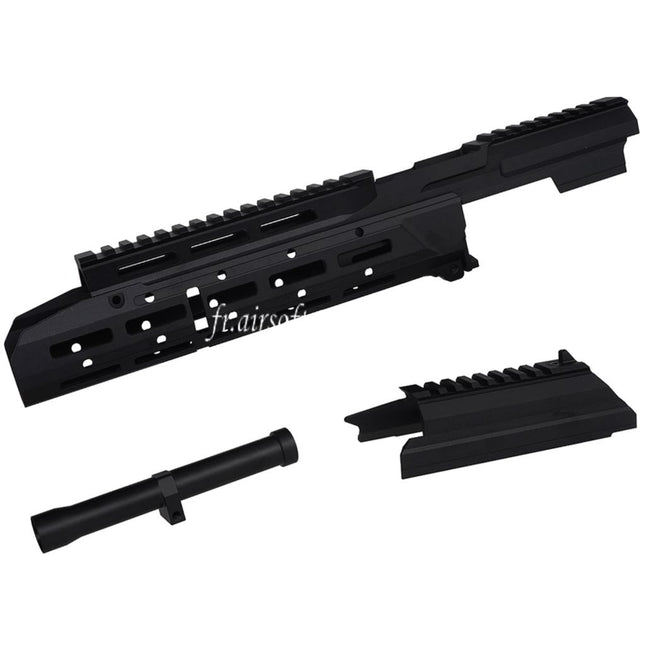 5KU Chassis SAG Style MK3 Monolithic M-Lok Garde-Main Rail Système Railed Couvre Poussière Set Convient pour Tokyo Marui AKM GBB Série Fusils Airsoft Noir