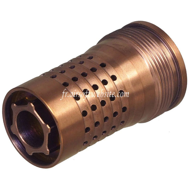 C&C TAC CNC Acier inoxydable Cherry Bomb Style Cache-Flamme Frein de Bouche Convient pour -14mm CCW sens antihoraire Filetage Canon