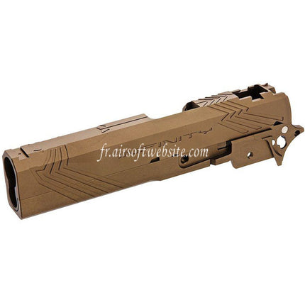 Tiger Soul CNC Aluminum INF Venom Milieu Châssis Glissière Set Convient pour Toyko Marui Hi-Capa Série GBB Pistolet Airsoft