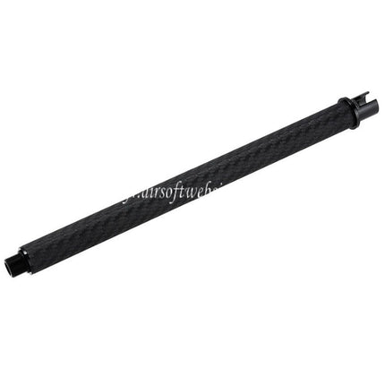 Dr. Black Léger Carbone Fibre 12 Pouces Canon Extérieur -14mm CCW sens antihoraire Convient pour Tokyo Marui M4 Série MWS GBB Fusil Airsoft