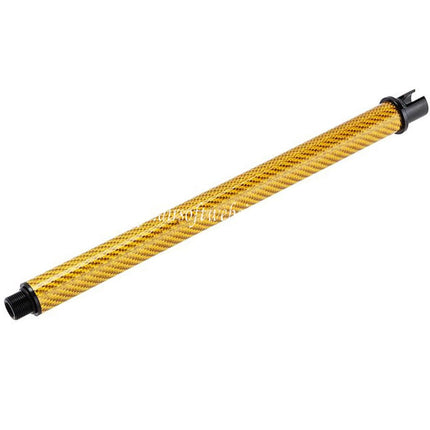 Dr. Black Léger Carbone Fibre 12 Pouces Canon Extérieur -14mm CCW sens antihoraire Convient pour Tokyo Marui M4 Série MWS GBB Fusil Airsoft