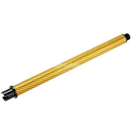 Dr. Black Léger Carbone Fibre 12 Pouces Canon Extérieur -14mm CCW sens antihoraire Convient pour Tokyo Marui M4 Série MWS GBB Fusil Airsoft