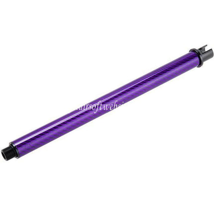 Dr. Black Léger Carbone Fibre 12 Pouces Canon Extérieur -14mm CCW sens antihoraire Convient pour Tokyo Marui M4 Série MWS GBB Fusil Airsoft