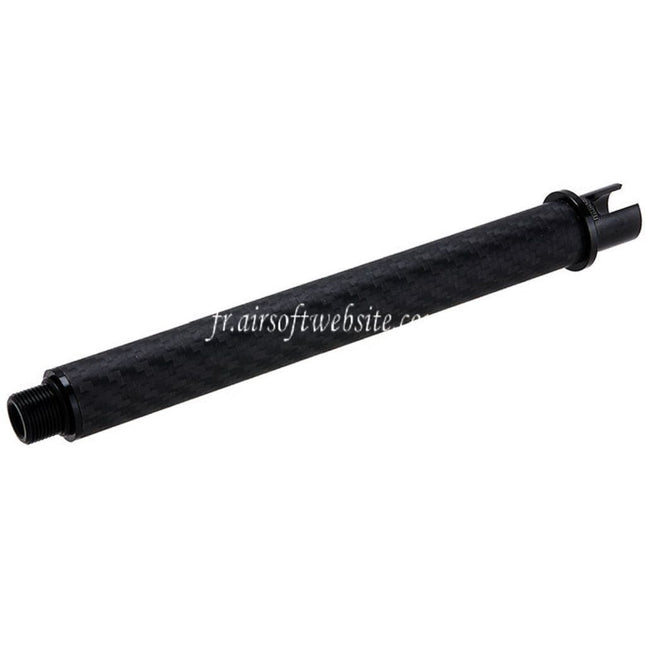 Dr. Black Léger Carbone Fibre 7 Pouces Canon Extérieur -14mm CCW sens antihoraire Convient pour Tokyo Marui M4 Série MWS GBB Fusil Airsoft