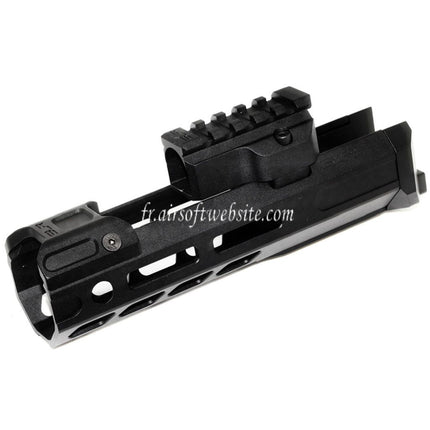 Dytac SLR Rifleworks ION Lite 165mm 6.5 Pouces Extended M-LOK Rail de Garde-Main Kit avec Canon Extérieur Convient pour GHK AK Série GBB Fusil Airsoft Noir