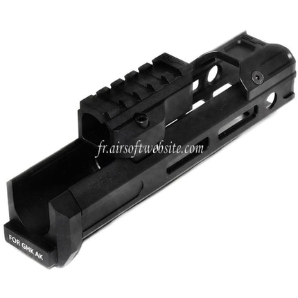 Dytac SLR Rifleworks ION Lite 165mm 6.5 Pouces Extended M-LOK Rail de Garde-Main Kit avec Canon Extérieur Convient pour GHK AK Série GBB Fusil Airsoft Noir