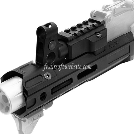 Dytac SLR Rifleworks ION Lite 165mm 6.5 Pouces Extended M-LOK Rail de Garde-Main Kit avec Canon Extérieur Convient pour GHK AK Série GBB Fusil Airsoft Noir