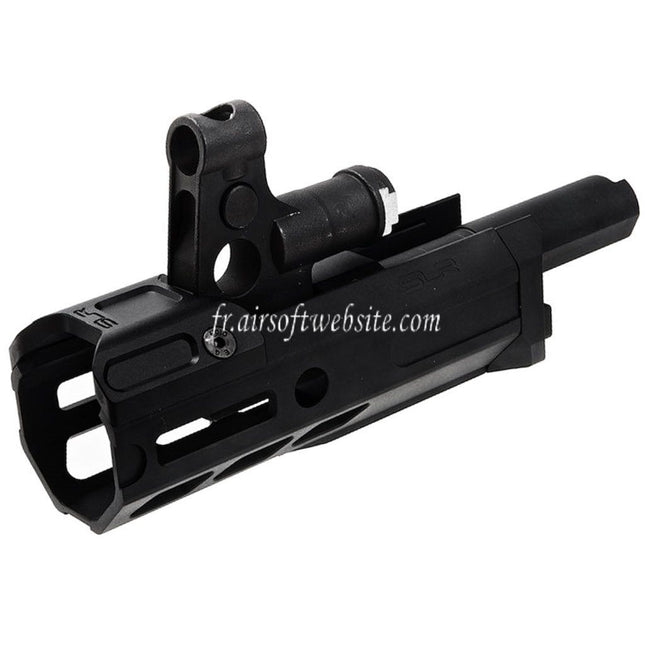 Dytac SLR Rifleworks 125mm 4.7 Pouces Light M-LOK Extended Rail de Garde-Main Kit avec Canon Extérieur Convient pour Tokyo Marui AKM Série GBB Fusil Airsoft Noir