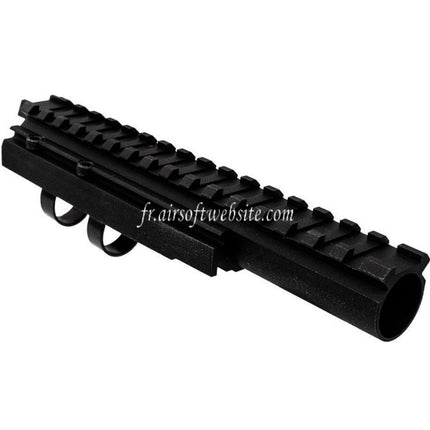 Hephaestus Aluminum 20mm Railed Gaz Tube Convient pour Tokyo Marui AK Série GBB Fusil Airsoft Noir