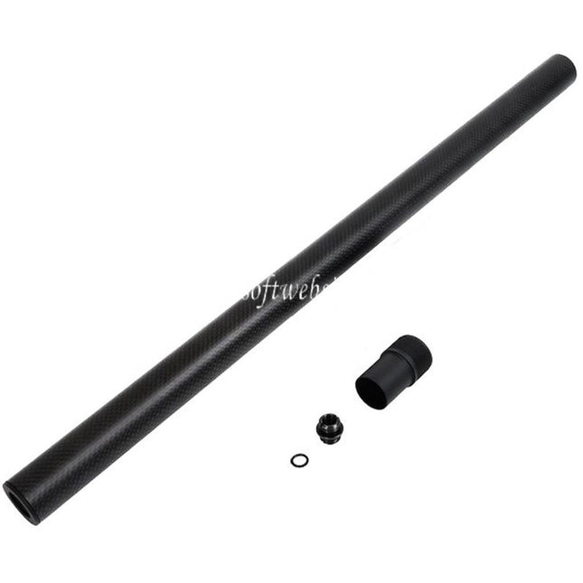 Laylax PSS 548mm Carbone Fibre Regular Canon Extérieur Convient pour Tokyo Marui VSR-10 G-Spec Série Bolt Action Sniper Airsoft Noir