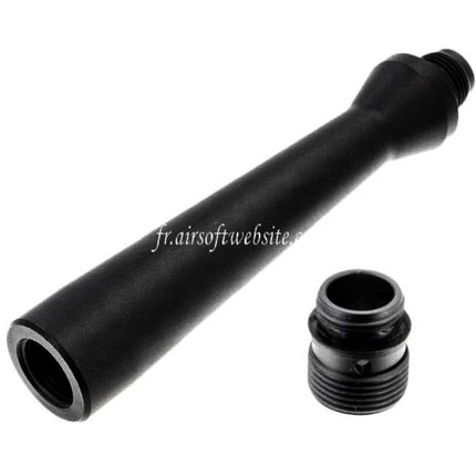 Revanchist Airsoft 100mm Ultra Léger Aluminum Canon Extérieur -14mm CCW sens antihoraire avec Fileté Adaptor Convient pour Novritsch SSP5 Série GBB Pistolet