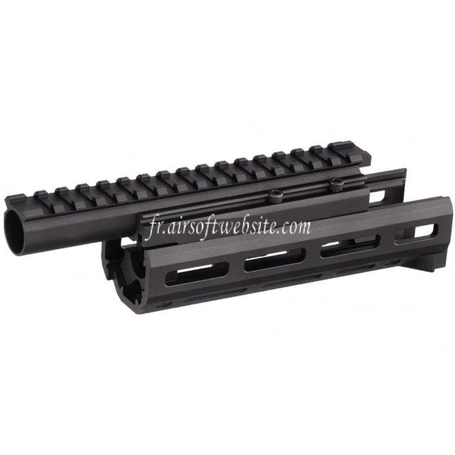 Hephaestus 6.5 Pouces 160mm CNC Aluminum M-LOK Garde-Main avec 20mm Railed Gaz Tube Convient pour GHK LCT AKS-74U Série AEG GBB Fusil Airsoft Noir