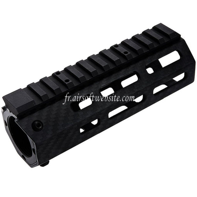 Revanchist Airsoft 145mm 5.5 Pouces Léger Carbone Fibre M-LOK Rail de Garde-Main Convient pour Tokyo Marui M4 Série MWS GBB Fusil Noir