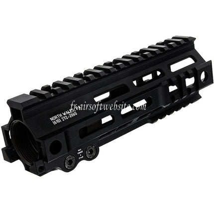 Z-Parts Aluminum 185mm 7 Pouces MK4 M-LOK Rail de Garde-Main avec Barrel Nut Convient pour Tokyo Marui M4 Série MWS GBB Fusil Airsoft Noir