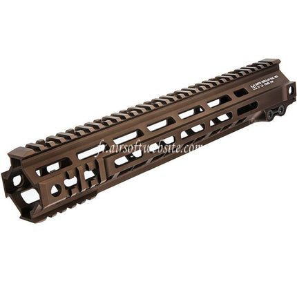 Z-Parts Aluminum 335mm 13 Pouces MK4 M-LOK Rail de Garde-Main avec Barrel Nut Convient pour Tokyo Marui M4 Série MWS GBB Fusil Airsoft Tan