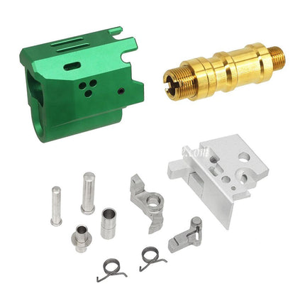 5KU CNC Aluminum Matrix Style Canon Extérieur Milieu Châssis Glissière Set Convient pour Tokyo Marui Hi-Capa Série GBB Pistolet Airsoft