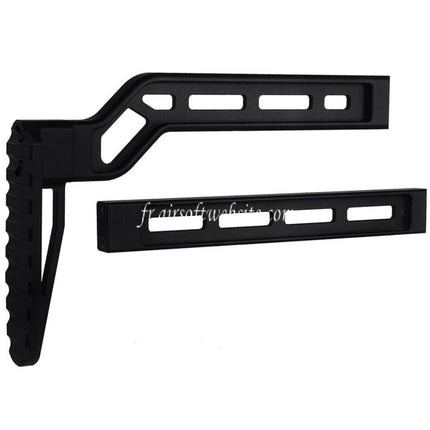 5KU Aluminum Tactical Picatinny Montage Modular Pliable Crosse Convient pour 20mm Picatinny Crosse Adaptateur Fusil Airsoft Noir