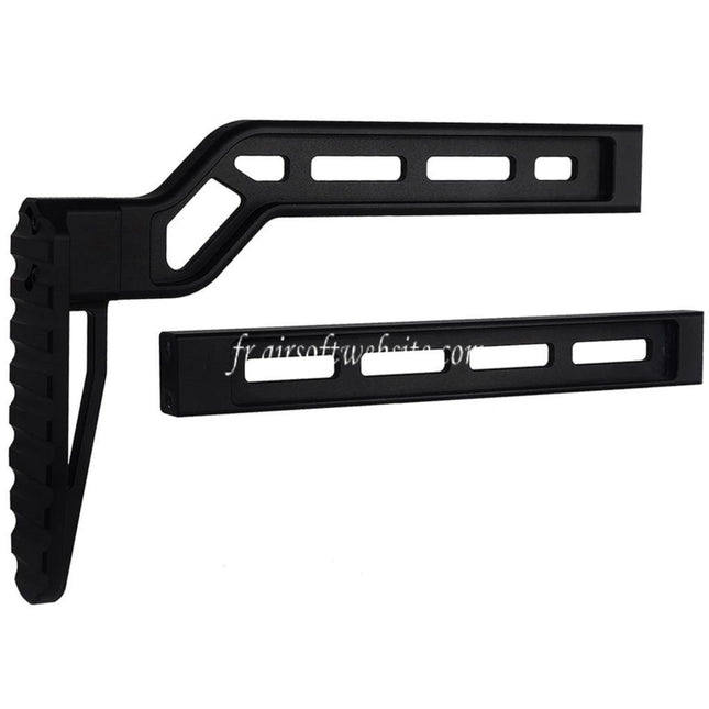 5KU Aluminum Tactical Picatinny Montage Modular Pliable Crosse Convient pour 20mm Picatinny Crosse Adaptateur Fusil Airsoft Noir