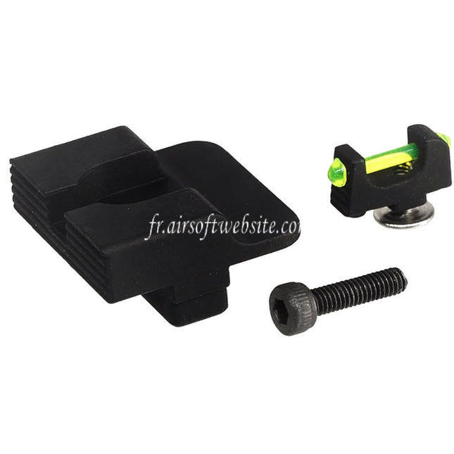 APS Fibre Optique Guidon Visée Hausse Set Convient pour APS XTP ACP Shark Série GBB Pistolet Airsoft