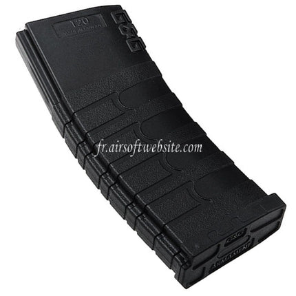 G&G 120 Billes Polymère Mid-Cap Chargeur Convient pour M4 M16 Série AEG Fusil Airsoft Noir