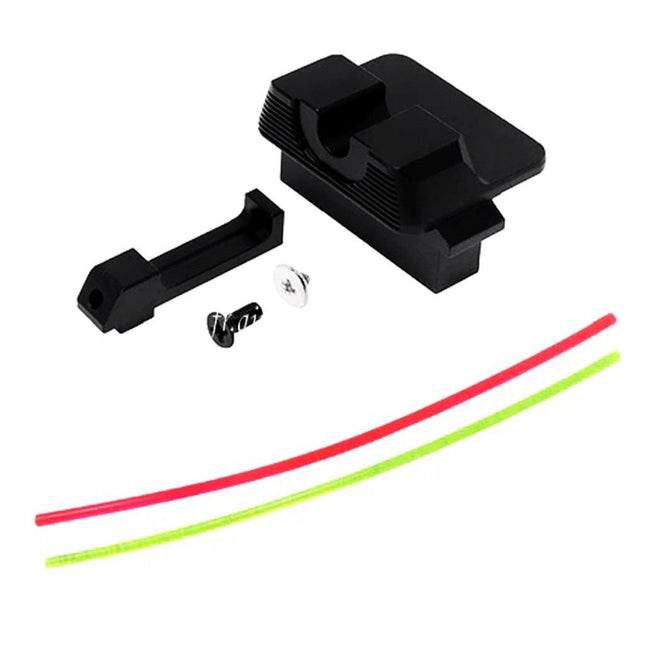 AIP Aluminum Fibre Optique Guidon Hausse Combat Visée Convient pour Tokyo Marui G17 Série GBB Pistolet Airsoft