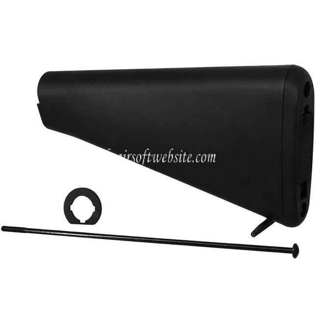 E&C Polymère M16A1 Fixed Crosse Convient pour E&C M4 M16 Série AEG Fusil Airsoft Noir