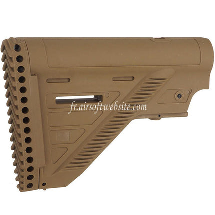 E&C 416A5 Style Rétractable Crosse Convient pour HK416 M4 M16 Série AEG Fusil Airsoft