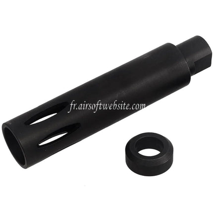 CYMA 113mm XM177 E2 Style Frein de Bouche Convient pour -14mm CCW sens antihoraire Canon Fusil Airsoft Noir