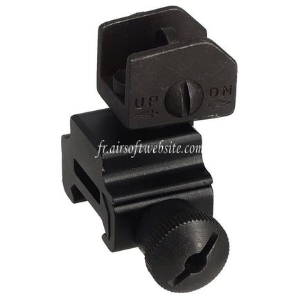 Airsoft Website Métal Alliage Rabattable Hausse Convient pour Standard 20mm Weaver Base Fusil