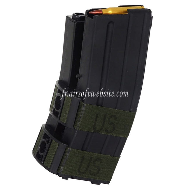 BATTLEAXE 800 Billes Electric Dual Chargeur avec Dummy Bullet Convient pour M4 M16 Série AEG Fusil Airsoft