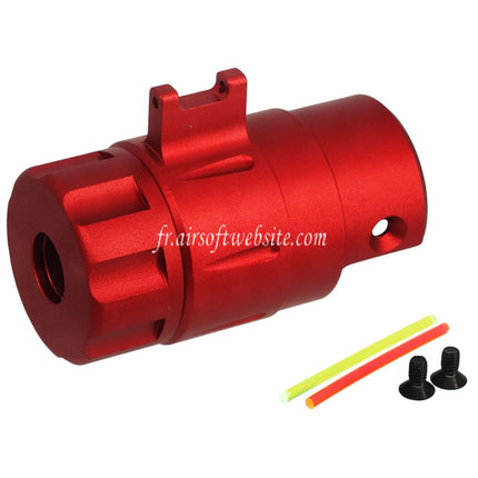 5KU CNC Aluminum Intégré Fibre Optique Guidon Silencieux Adaptateur Kit -14mm CCW sens antihoraire Fileté Convient pour Action Army AAP01 GBB Pistolet Airsoft