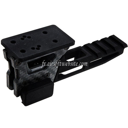 Revanchist Airsoft 2.26 Pouces Modular Optics Montage V2 Convient pour Amphibious RMR Docter Red Dot Viseur Montage et Laser Devices Riser Noir