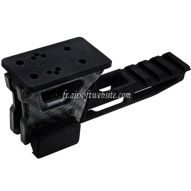 Revanchist Airsoft 2.26 Pouces Modular Optics Montage V2 Convient pour Amphibious RMR Docter Red Dot Viseur Montage et Laser Devices Riser Noir