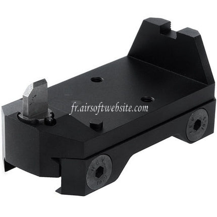 RGW Aluminum ANVL RMR Mount avec Built-In Front Rear Iron Sight Convient pour RMR 20mm Picatinny Rail