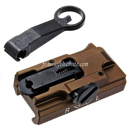 Guns Modify GM CNC Aluminum 416 A5 Style Détachement rapide Rabattable Sight Convient pour Tokyo Marui M4 Série MWS GBB Fusil Airsoft