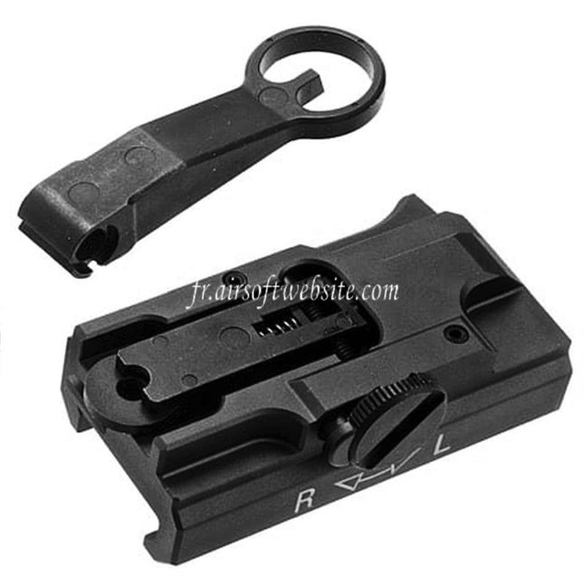 Guns Modify GM CNC Aluminum 416 A5 Style Détachement rapide Rabattable Sight Convient pour Tokyo Marui M4 Série MWS GBB Fusil Airsoft