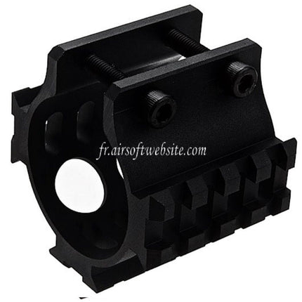LCT 45mm Silencieux Rail Convient pour LCT AS VAL VSS Série AEG Fusil Airsoft Noir