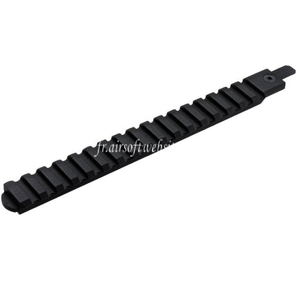 VFC CNC Aluminum 210mm M1913 20mm Picatinny Top Rail avec Adaptateur Convient pour Cybergun FNC GBB Fusil Airsoft Noir