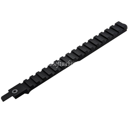 VFC CNC Aluminum 210mm M1913 20mm Picatinny Top Rail avec Adaptateur Convient pour Cybergun FNC GBB Fusil Airsoft Noir