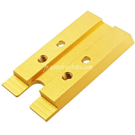 Novritsch CNC Aluminum Premium Rouge Point Plaque Convient pour VT RMR Mounting Footprint Novritsch SSP5 Série GBB Pistolet Airsoft