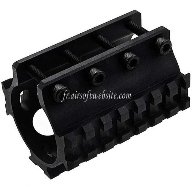 LCT 3-Côtés 75mm 7-Slots 20mm Picatinny Silencieux Rail Convient pour AS VAL VSS Série Fusil Airsoft Noir