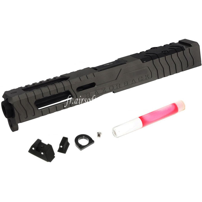 5KU CNC Aluminum 9INE RMR Ready Canon Glissière Set Convient pour WE Tokyo Marui G17 Gen3 Série GBB Pistolet Airsoft